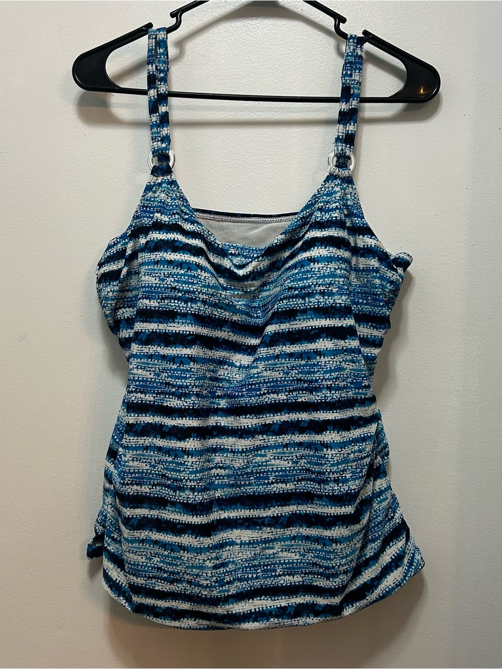 croft‎ & barrow Blue Multi-Stripe Tankini with Adjustable Straps